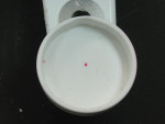 Figure 22  A red contact mark is evident where the incisal pin touches the table.