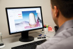 Figure 2  Technicians can virtually design a customized abutment with real-time technical support available from Straumann.