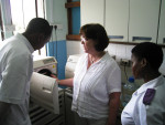 Eve Cuny providing sterilization training to the faculty and nurses at Muhimbili University Dental School in Dar es Salaam, Tanzania.