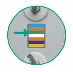 Figure 3  Step 1: The 3.7-mm diameter Tapered Screw-Vent implant is color-coded in green. Start with the first green bar on the kit, which indicates the first drill to be used in the drilling sequence.