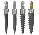 Figure 2  1.8-, 2.1-, 2.4-, and 2.9-mm wide titanium-alloy implants.