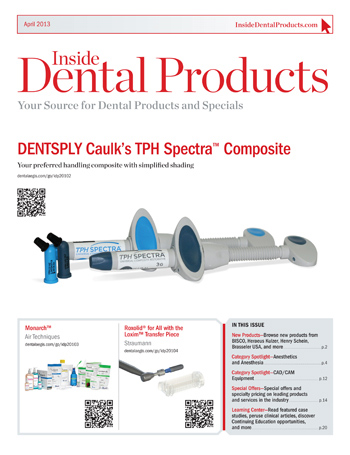 Inside Dental Products April 2013 Cover
