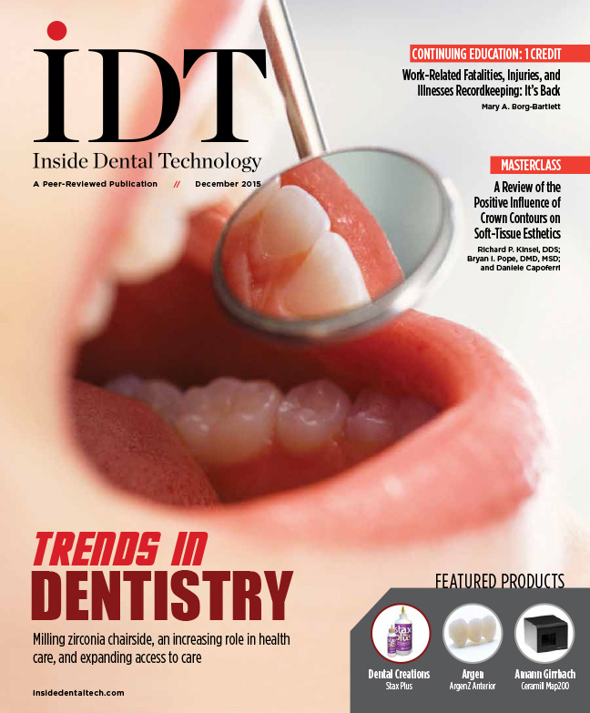 Inside Dental Technology December 2015 Cover