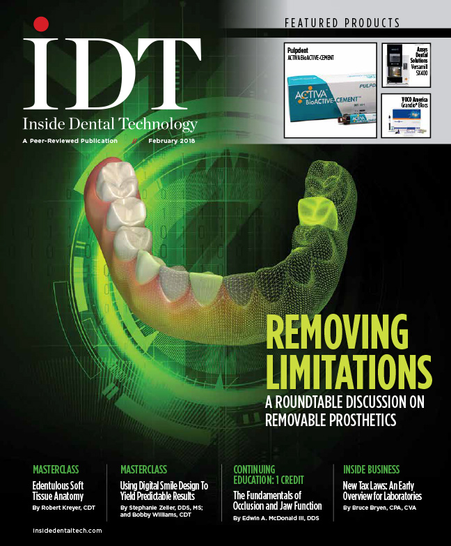 Inside Dental Technology February 2018 Cover