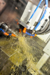 Figure 6  Swiss manufacturer Willemin-Macodel demonstrates its high-production five-axis milling technology.
