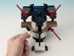 Figure 3  Use .002 shimstock to verify the vertical condyle position.