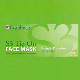 S3 Tie-On Face Mask by Cranberry USA