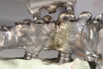 Figure 3. The frame was cast in sections. Each section was heat-treated and welded directly onto the model.