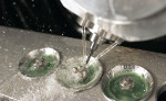 Figure 6  Kavo Everest<sup>®</sup> engine, features 5-axis movements of its dual-cutting tools and allows for a high degree of detail and precision (shown here milling pure titanium).
