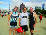 From left: Tad Friess of Rockert Dental Laboratory in Chicago, Marlin Gohn of Argen Corporation, and Nick Azarra of BEGO at last year's Race for the Future.