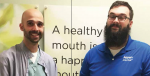 Todd Weils (right) became an Aspen Dental Lead Technician after training under Lead Technician James McMahon (left) as part of a program developed by ADMI.