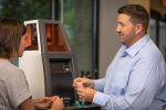 Andy Johnston, CDT, explains Kulzer's cara Print 4.0 3D printer. Johnston is part of a dedicated support team that goes above and beyond to help its customers.